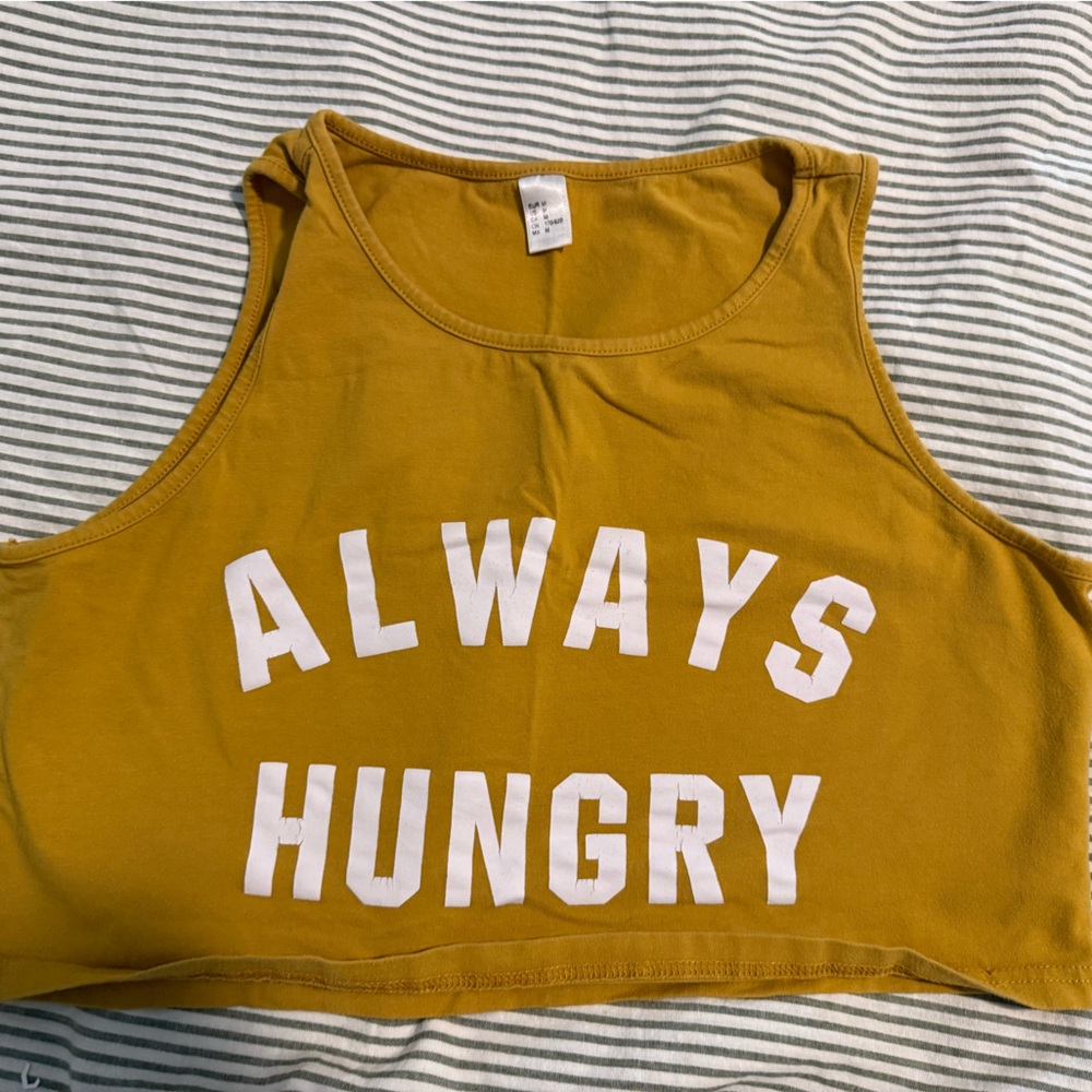 Mustard Yellow Cropped Tank Top